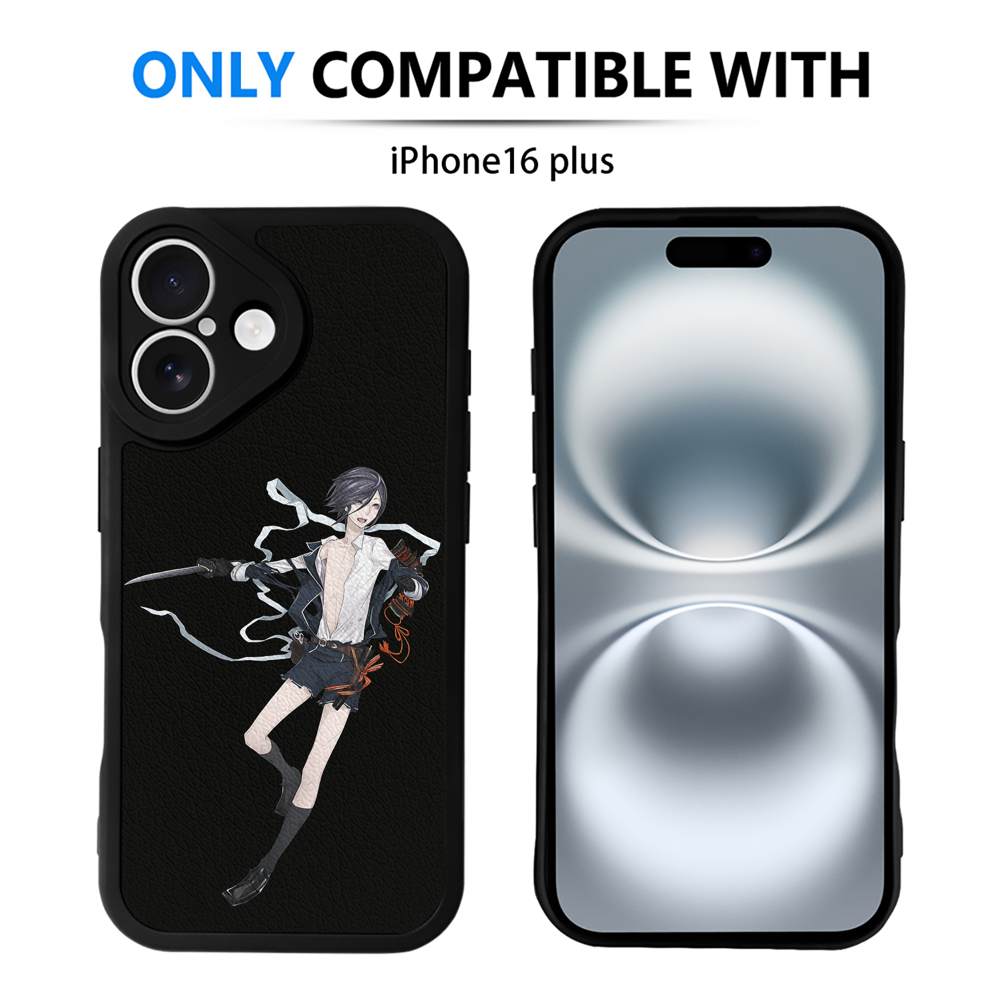 （画像用） 刀剣乱舞 Touken Ranbu 【iPhone 16シリーズ対応】シリコンスマホケース（レザー調） 材質：シリコン